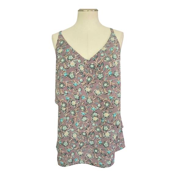 NWT Cabi Floral V-Neck Sleeveless Blouse Size Small 100% Polyester - Picture 1 of 10